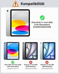 Puzdro MoKo pre iPad A16 / 11. generácie 11" (2025) a 10. generácie 10,9" (2022) – strieborné, s držiakom na pero na ľavej strane, priehľadnou TPU zadnou časťou, trojdielne 2