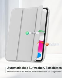 Puzdro MoKo pre iPad A16 / 11. generácie 11" (2025) a 10. generácie 10,9" (2022) – strieborné, s držiakom na pero na ľavej strane, priehľadnou TPU zadnou časťou, trojdielne 7