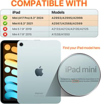 MoKo iPad Mini 7 (A17 Pro) 2024 / Mini 6 2021 tok, átlátszó TPU, illatos virág mintás 2