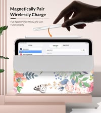MoKo iPad Mini 7 (A17 Pro) 2024 / Mini 6 2021 tok, átlátszó TPU, illatos virág mintás 3