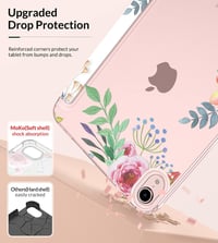 MoKo iPad Mini 7 (A17 Pro) 2024 / Mini 6 2021 tok, átlátszó TPU, illatos virág mintás 5