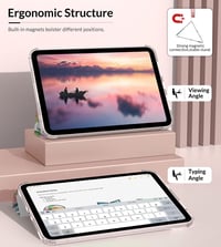 MoKo iPad Mini 7 (A17 Pro) 2024 / Mini 6 2021 tok, átlátszó TPU, illatos virág mintás 7