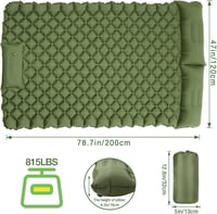 MoKo Önfelfújó 2 Személyes Camping Matrac 200x140cm Pumpával és Párnával 5