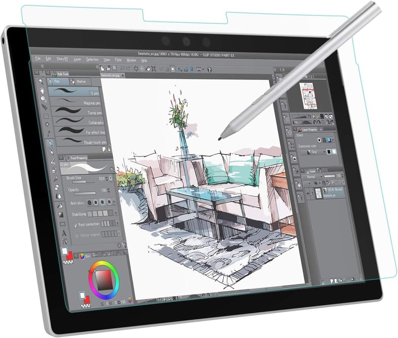 MoKo Paper-Like képernyővédő Microsoft Surface Pro 6/5/4 LTE-hez, íráshoz és rajzoláshoz - 1 Packung