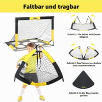 MoKo Pop-Up futbalová bránka so sieťou a terčom, 5×4 FT veľká prenosná futbalová tréningová pomôcka pre deti, vonkajšia športová hra 6
