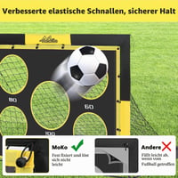 MoKo Pop-Up futbalová bránka so sieťou a terčom, 5×4 FT veľká prenosná futbalová tréningová pomôcka pre deti, vonkajšia športová hra 3