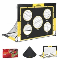 MoKo Pop-Up futbalová bránka so sieťou a terčom, 5×4 FT veľká prenosná futbalová tréningová pomôcka pre deti, vonkajšia športová hra 1