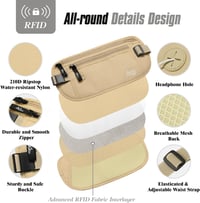 Portofel de Călătorie cu Protecție RFID MoKo, Borsetă Ascunsă pentru Bărbați și Femei 6