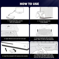 MoKo RGB Vezeték Nélküli Chatpad Xbox Series X/S Billentyűzet 2,4G Vevővel 7