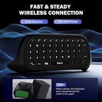 MoKo RGB Vezeték Nélküli Chatpad Xbox Series X/S Billentyűzet 2,4G Vevővel 5