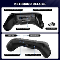MoKo RGB Vezeték Nélküli Chatpad Xbox Series X/S Billentyűzet 2,4G Vevővel 8