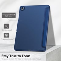 Puzdro MoKo pre Samsung Galaxy Tab A11+ Plus / A9+ 11" so stojanom, priehľadnou zadnou časťou a funkciou Auto Wake/Sleep – námornícka modrá 6
