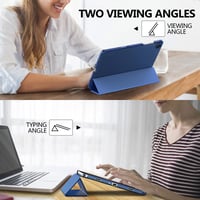 Puzdro MoKo pre Samsung Galaxy Tab A11+ Plus / A9+ 11" so stojanom, priehľadnou zadnou časťou a funkciou Auto Wake/Sleep – námornícka modrá 5