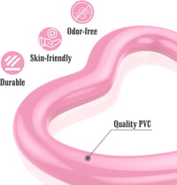 MoKo Szív Alakú Úszógumi 120 cm - Felfújható Matrac Gyerekeknek és Felnőtteknek, Rózsaarany PVC Vízi Játék Strandra, Medencébe 3