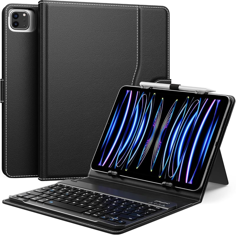 MoKo Tablet Tok QWERTY Billentyűzettel 9-10.9" Tablethez Bluetooth Fekete