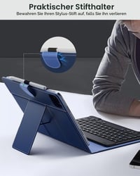 Univerzálne puzdro na tablet MoKo s QWERTY klávesnicou pre 9-11 palcové tablety, námornícka modrá 3