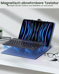 Univerzálne puzdro na tablet MoKo s QWERTY klávesnicou pre 9-11 palcové tablety, námornícka modrá 5