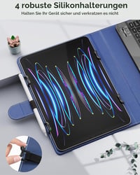 Univerzálne puzdro na tablet MoKo s QWERTY klávesnicou pre 9-11 palcové tablety, námornícka modrá 4