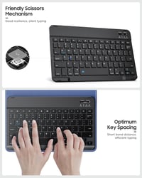 Univerzálne puzdro na tablet MoKo s QWERTY klávesnicou pre 9-11 palcové tablety, námornícka modrá 6