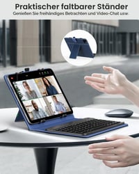 Univerzálne puzdro na tablet MoKo s QWERTY klávesnicou pre 9-11 palcové tablety, námornícka modrá 2