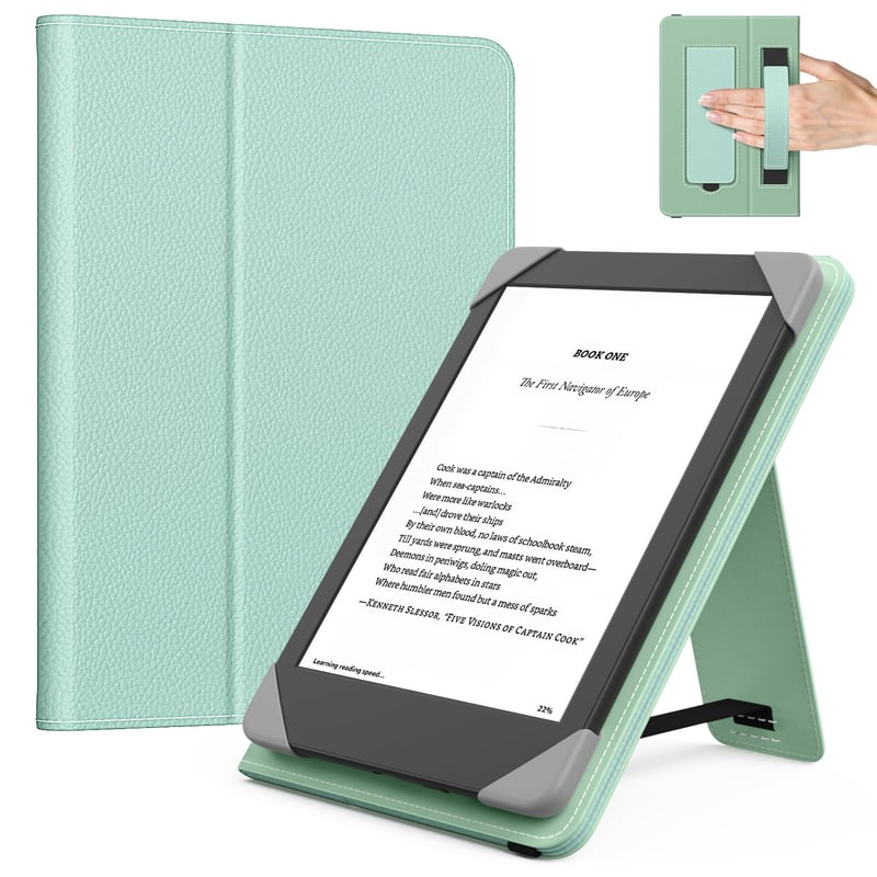 Univerzálne puzdro MoKo pre 6-palcovú čítačku Kindle a tablet, agávovo zelená farba, ľahké ochranné puzdro