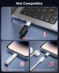 MoKo USB C - Lightning Adapter iPhone 14/13/12/11/X Sorozathoz, iPad/AirPods Készülékekhez, Töltés és Adatátvitel Támogatással, Elvesztésgát 3