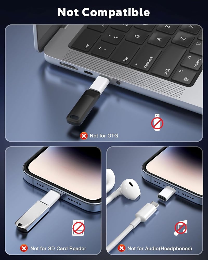 MoKo USB C - Lightning Adapter iPhone 14/13/12/11/X Sorozathoz, iPad/AirPods Készülékekhez, Töltés és Adatátvitel Támogatással, Elvesztésgát