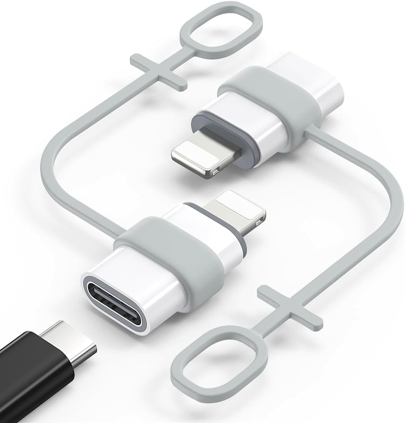 MoKo USB C - Lightning Adapter iPhone 14/13/12/11/X Sorozathoz, iPad/AirPods Készülékekhez, Töltés és Adatátvitel Támogatással, Elvesztésgát
