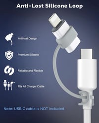 MoKo USB C - Lightning Adapter iPhone 14/13/12/11/X Sorozathoz, iPad/AirPods Készülékekhez, Töltés és Adatátvitel Támogatással, Elvesztésgát 6
