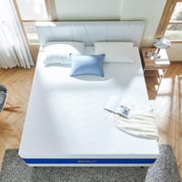 Molblly Memory Foam Matrac 90x190 cm - Közepes Keménységű, Légáteresztő, Hipoallergén, Összetekerhető Habszivacs Ágymatrac Kék Pamuthuzattal 5