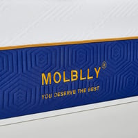 Molblly Memory Foam Matrac 90x190 cm - Közepes Keménységű, Légáteresztő, Hipoallergén, Összetekerhető Habszivacs Ágymatrac Kék Pamuthuzattal 9