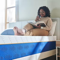 Molblly Memory Foam Matrac 90x190 cm - Közepes Keménységű, Légáteresztő, Hipoallergén, Összetekerhető Habszivacs Ágymatrac Kék Pamuthuzattal 6