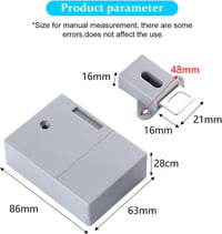 Molbory Smart Cabinet Lock fúrás nélküli RFID szekrényzár - fehér 2