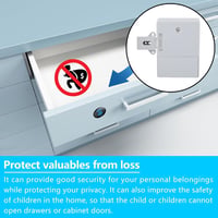 Molbory Smart Cabinet Lock fúrás nélküli RFID szekrényzár - fehér 4