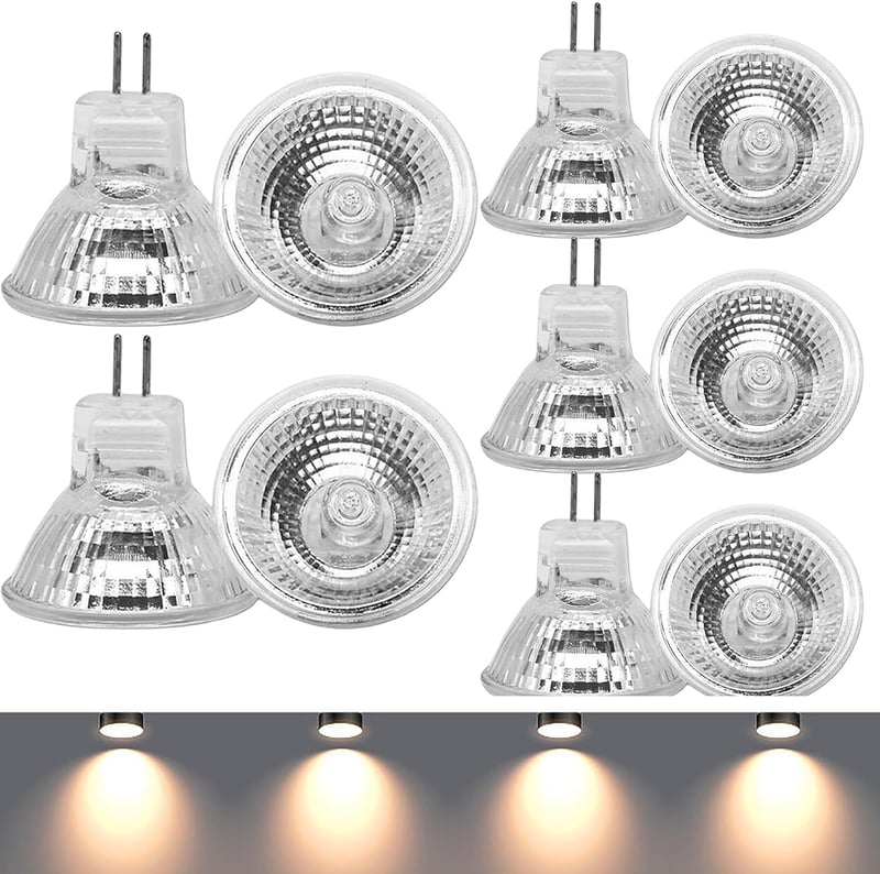 Molbory MR11 GU4 12V 35W Halogén Spotlámpa 10db Szett, Meleg Fehér 2700K