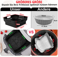 Moleath 22 cm szilikon forma légfryer kiegészítő Cosori Russell Hobbs Cecotec 3