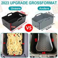 Moleath Forrólevegős Sütő Tartozék Szett 23cm Szilikon Forma Ninja Foodi AF300EU AF400EU Cecotec 9L Dual Zone Kompatibilis - für Ninja AF300EU AF400EU, Cecotec 9L 3
