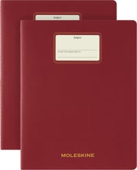 Set 2 Carnete Moleskine Student Cahier, Liniate, Pagini detașabile, Copertă cartonată, Roșu, XXL 21,6 x 27,9 cm 5