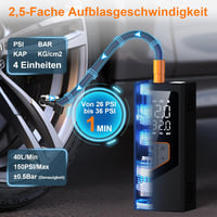 Molfanco 150 PSI elektromos légpumpa 7800 mAh akkumulátorral 2