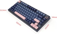 MOLGRIA SKYLOONG GK75 75-Gombos RGB Háttérvilágítású Gamer Billentyűzet Kék-Rózsaszín PBT Keycapekkel, Cserélhető Gateron Sárga Kapcsolókkal 7