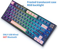 MOLGRIA SKYLOONG GK75 75-Gombos RGB Háttérvilágítású Gamer Billentyűzet Kék-Rózsaszín PBT Keycapekkel, Cserélhető Gateron Sárga Kapcsolókkal 2