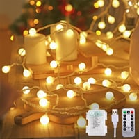 Molicar 12m 100 LED-es Tündérfény 3in1 Táp USB/Akkumulátor 8 Mód Időzítő 1