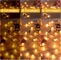 Molicar LED Fényfüzér 13m 100 LED Kültéri Beltéri 3in1 Tápellátás USB Elem Hálózat 8 Mód Timer Meleg Fehér Kert Erkély 6