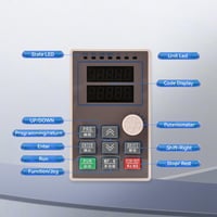 MOLLOM 2.2kW VFD Frekvenciaváltó 220V CNC Motor Fordulatszám Szabályozó - 220V, 2.2KW 3HP 9.6A 3