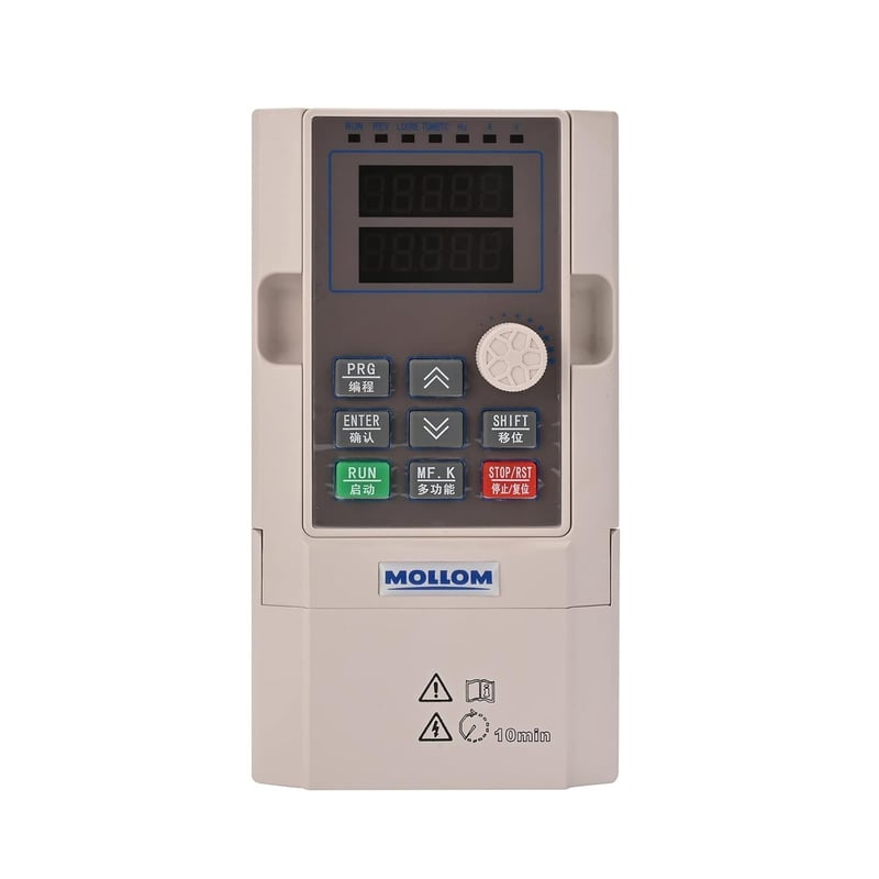 MOLLOM 2.2kW VFD Frekvenciaváltó 220V CNC Motor Fordulatszám Szabályozó - 220V, 2.2KW 3HP 9.6A