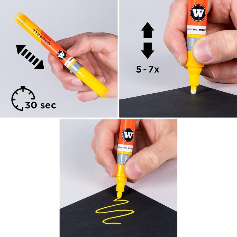 Molotow One4All Akril Twin Marker 1,5-4mm Natural White 3db szett - 229 Natural White