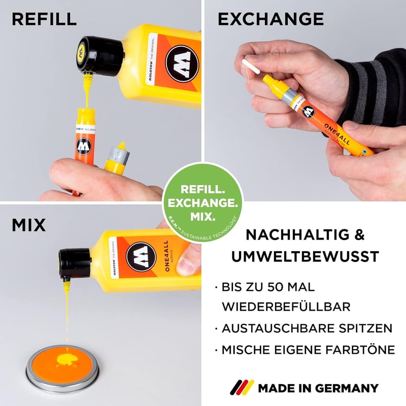 Molotow One4All Akril Twin Marker 1,5-4mm Natural White 3db szett - 229 Natural White