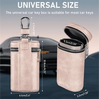 MOLSHINE Autókulcs Faraday Táska RFID Védelemmel Rózsaszín Bőr Keyless Go Blokkoló 3