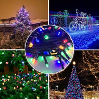 MOLVCE RGB LED Tündérfény 10m 100 LED - Kültéri-Beltéri Vízálló Fényfüzér 8 Világítási Móddal, Időzítővel és Memória Funkcióval Karácsonyra, 5