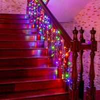 MOLVCE RGB LED Tündérfény 10m 100 LED - Kültéri-Beltéri Vízálló Fényfüzér 8 Világítási Móddal, Időzítővel és Memória Funkcióval Karácsonyra, 6